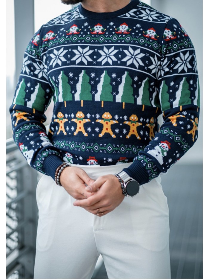 Unisex Christmas Knitwear -Blue