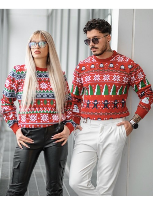 Unisex Christmas Knitwear -Red