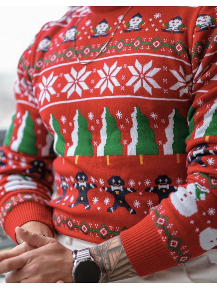 Unisex Christmas Knitwear -Red