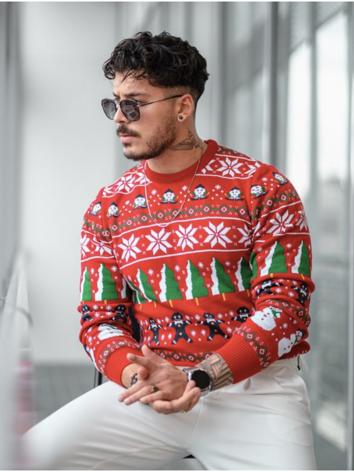 Unisex Christmas Knitwear -Red