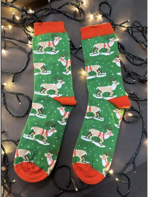 UNISEX CHRISTMAS SOCKS DEER 