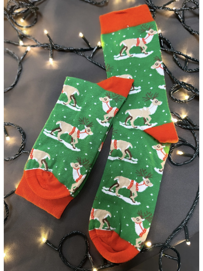 UNISEX CHRISTMAS SOCKS DEER 