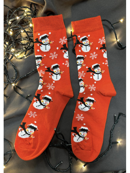 UNISEX CHRISTMAS SOCKS SNOWMAN