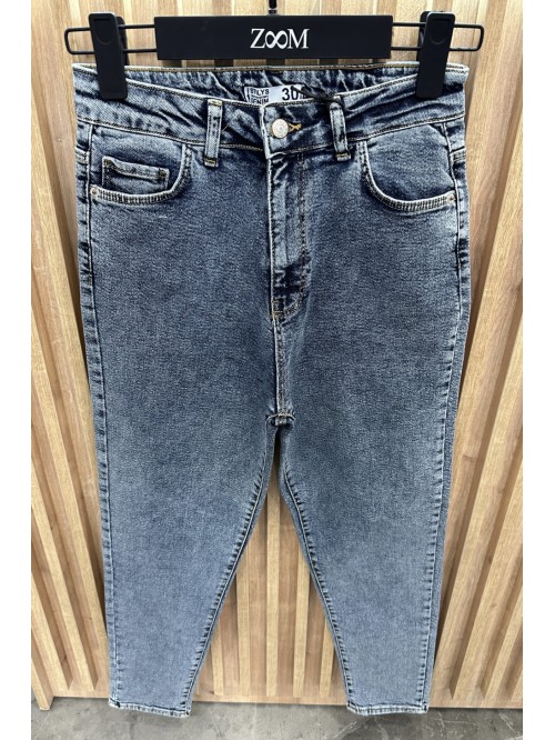 Elastane Big Size Jeans Blue