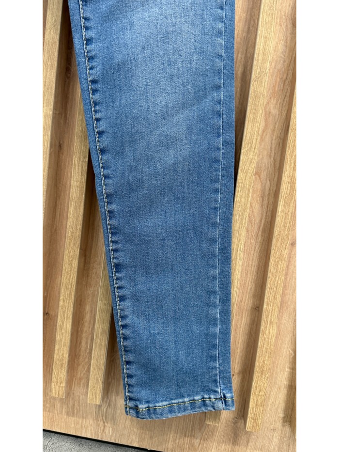 Elastane Big Size Jeans- BLUE