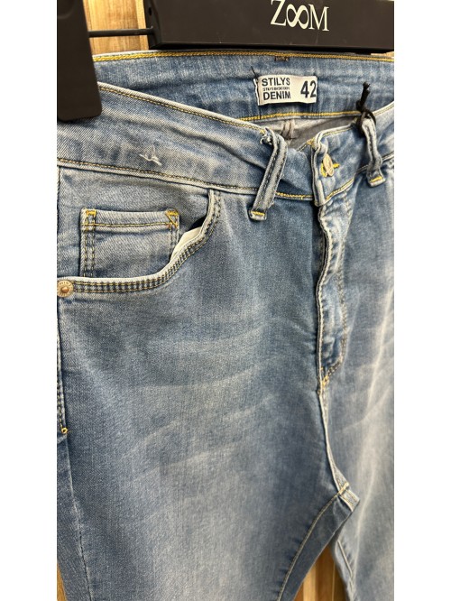 Elastane Big Size Jeans- BLUE