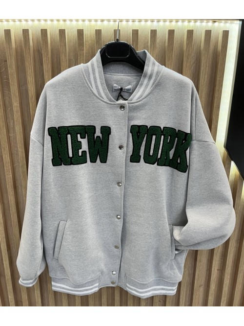 Collage jacket 'NEW YORK'- Gray