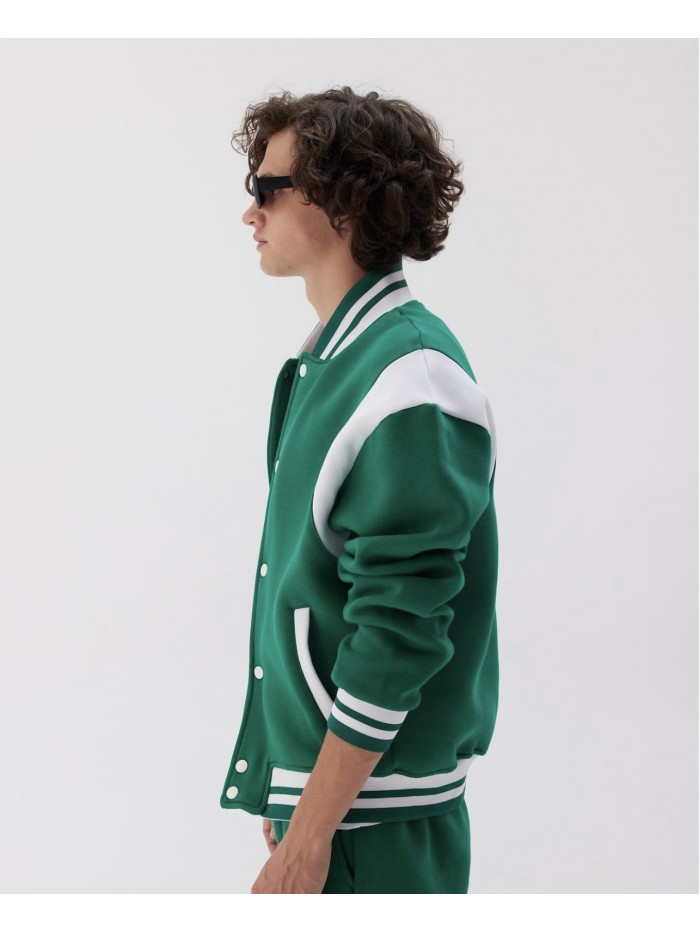 COLLAGE JACKET SHOULDER STRIPES - GREEN