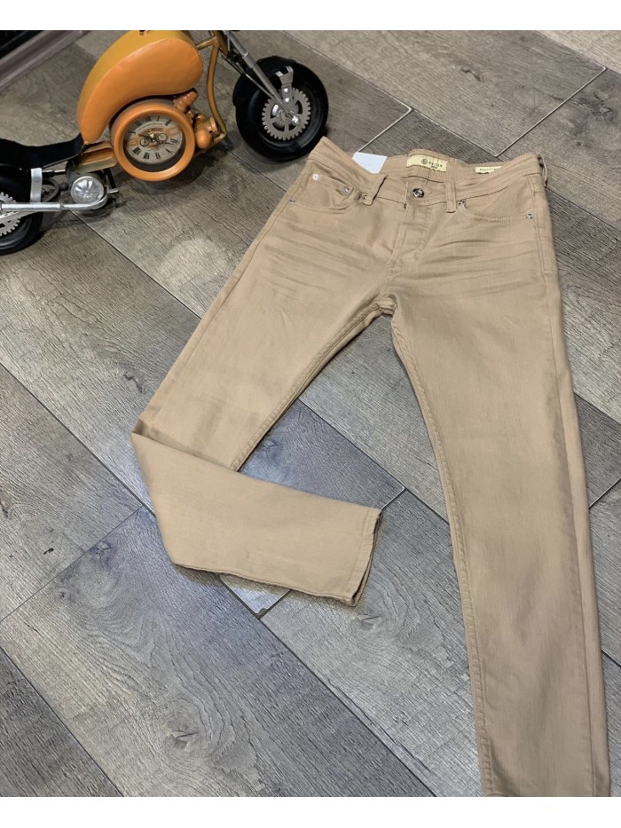 Ανδρικό Casual Παντελονι Μπεζ  ( Slim Fit )