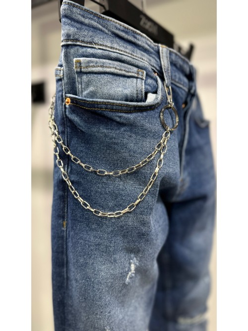 2Y Premium Skinny Fit Slim Jean With Chain