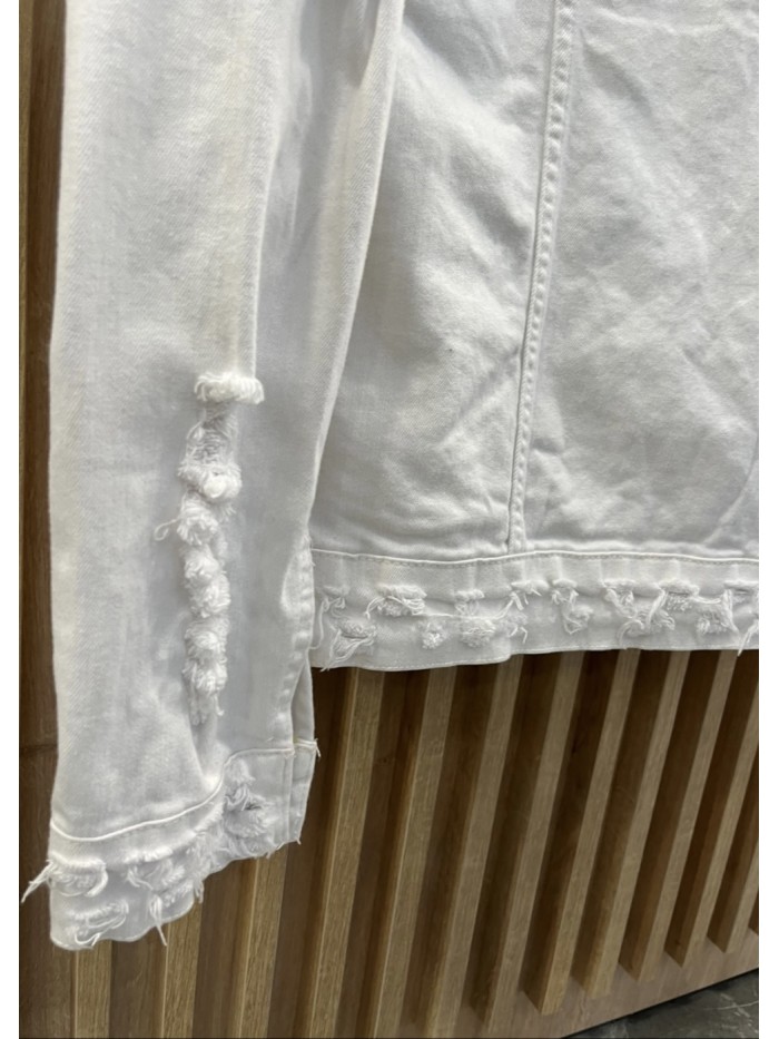 Denim Jacket - WHITE