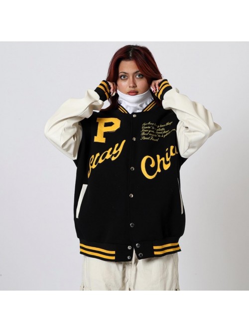 COLLEGE JACKET STAY CHIC ΜΑΥΡΟ