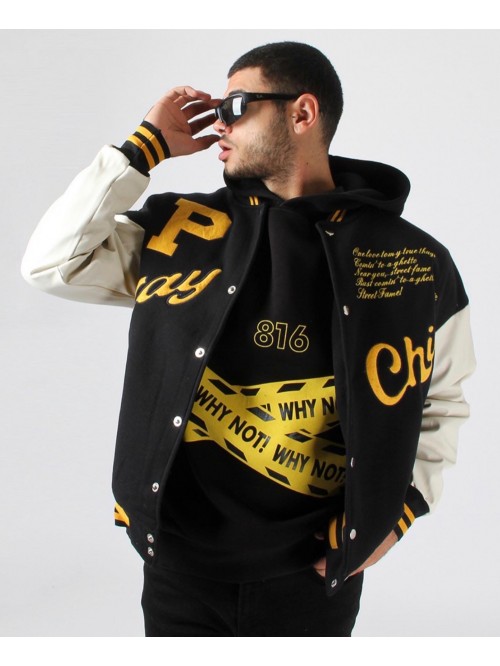 COLLEGE JACKET STAY CHIC ΜΑΥΡΟ