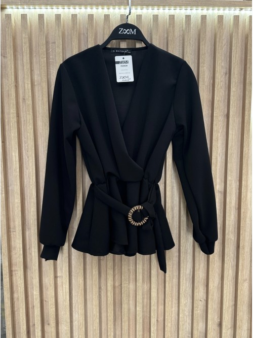 Long Sleeve Blouse Black 