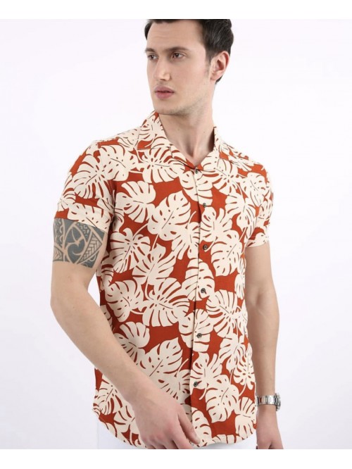 Hawaii Shirt- Cinnamon color