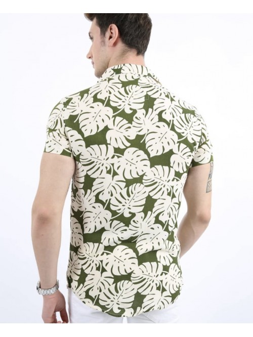 Hawaii Shirt - Green&Beige