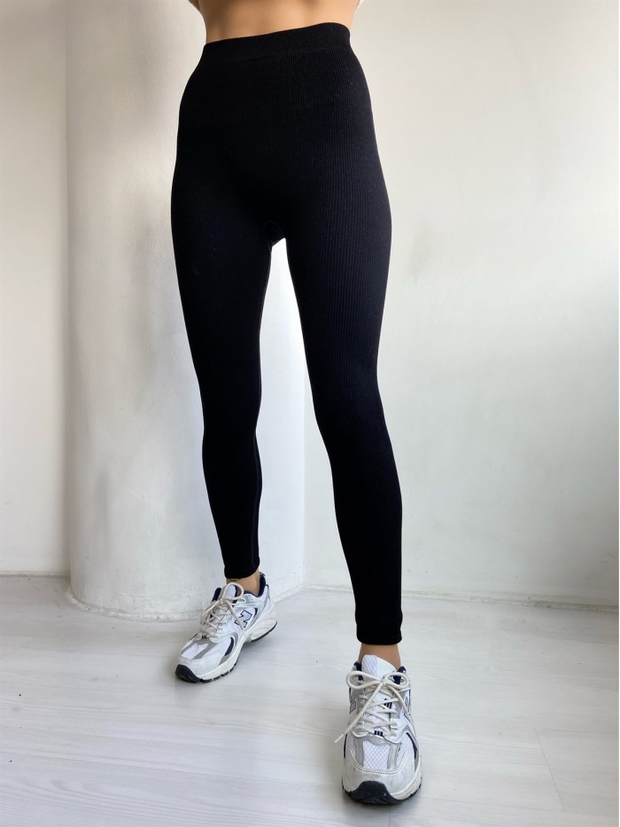 Leggings Ribbed-Black