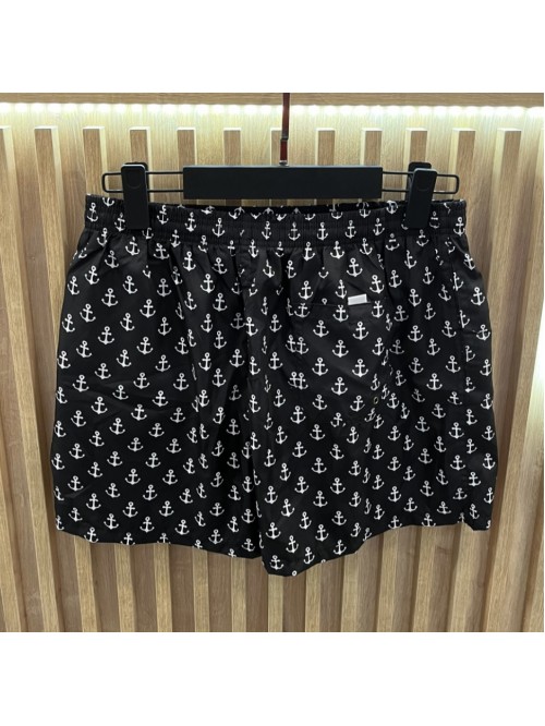 Swim Trunk with Anchor - Black