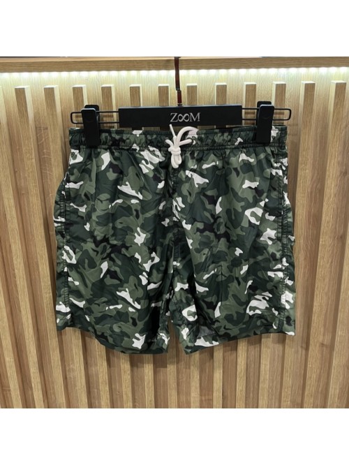 Swim Trunk - Camo Pattern Green